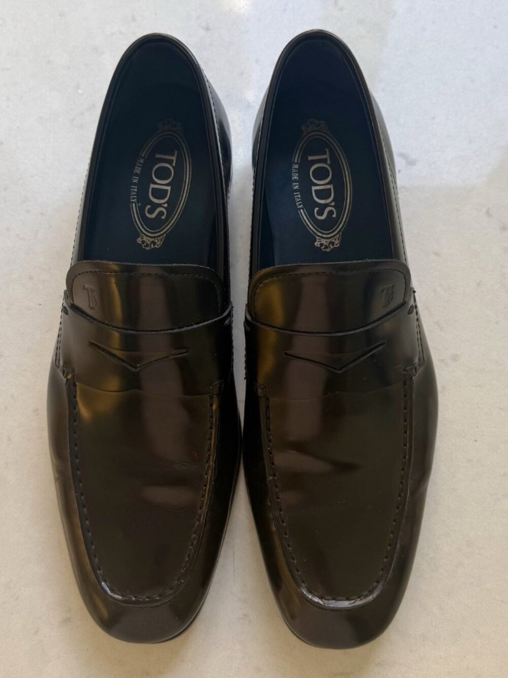 Tod’s Penny Loafers, Black Leather (Size UK 6.5/US 8)